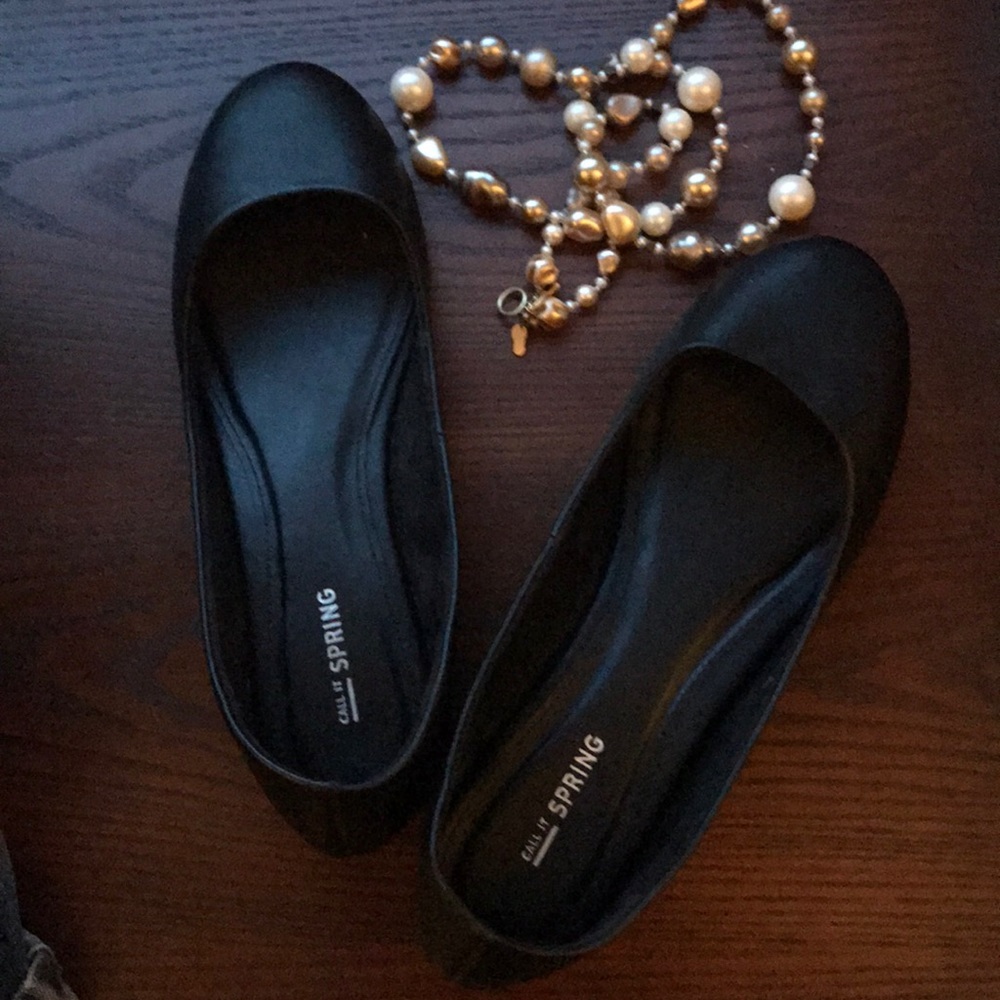 Call it Spring black flats sz. 9